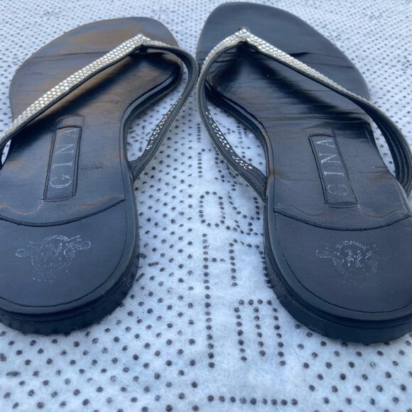 Gina Women Flat Diamante Sandals Ladies Thong Rhinestones Flip Flops Summer Shoe - Picture 5 of 10